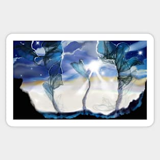 Abstract Art - Trees on the Wind Sticker